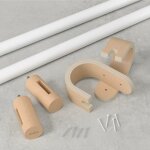 Tringle à rideaux extensible (107 - 305cm) d25mm blanc Tringle à rideaux extensible (107 - 305cm) d25mm blanc