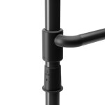 Tringle � rideaux extensible et s�parateur de pi�ce en m�tal noir