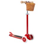 Trottinette 3 roues avec panier rouge pour enfant