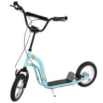 Trottinette pour enfants 5  12 ans hauteur rglable acier bleu