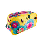 Trousse de toilette jaune polyester 26 x 15 x 10 cm