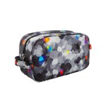 Trousse de toilette noir polyester 26 x 15 x 10 cm