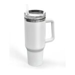 Tumbler mug isotherme avec paille en inox 10x27cm Tumbler mug isotherme avec paille en inox 10x27cm