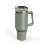 Tumbler mug isotherme avec paille en inox 10x27cm Tumbler mug isotherme avec paille en inox 10x27cm