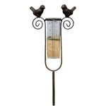 Tuteur plante grimpante pluviomtre  piquer fonte verre marron 100 cm