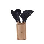 Ustensiles de cuisine en bois et silicone - lot de 5 Ustensiles de cuisine en bois et silicone - lot de 5
