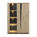 Vaisselier 2 portes en bois marron clair