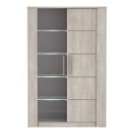 Vaisselier 2 portes dcor chne campagne - l114 x h175, 8 cm