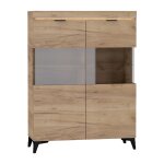 Vaisselier 2 portes led inclus stratifis beige