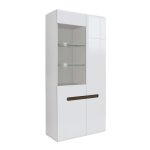 Vaisselier 2 portes avec led stratifis blanc