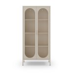 Vaisselier 2 portes en métal h170cm - beige Vaisselier 2 portes en métal h170cm - beige