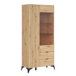 Vaisselier 2 portes 2 tiroirs stratifis beige
