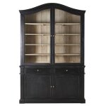 Vaisselier 4 portes 2 tiroirs en manguier massif noir l170