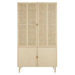 Vaisselier 4 portes cannage en rotin l88