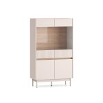 Vaisselier 4 portes stratifis beige