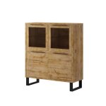 Vaisselier 4 portes stratifiés beige et métal Vaisselier 4 portes stratifiés beige et métal