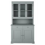 Vaisselier 5 portes 2 tiroirs vert de gris
