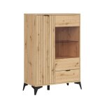 Vaisselier bas 2 portes 1 tiroir stratifiés beige Vaisselier bas 2 portes 1 tiroir stratifiés beige
