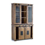 Vaisselier en bois manguier et mtal