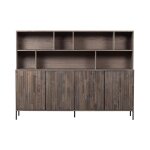 Vaisselier en bois plaqu de frne marron