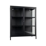 Vaisselier en verre et métal h101, 5cm - noir Vaisselier en verre et métal h101, 5cm - noir