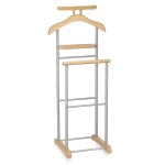 Valet de chambre 2 portants en mtal, coloris htre