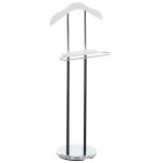 Valet de chambre avec cintre en métal blanc Valet de chambre avec cintre en métal blanc