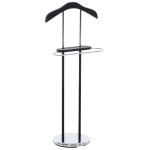 Valet de chambre avec cintre en métal wengé Valet de chambre avec cintre en métal wengé