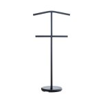 Valet de chambre avec cintre et porte - pantalon en m�tal noir