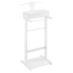 Valet de chambre ouvrable effet bois blanc 43. 5 x 34. 5 x 110 cm
