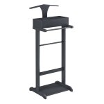 Valet de chambre ouvrable effet bois gris 43. 5 x 34. 5 x 110 cm Valet de chambre ouvrable effet bois gris 43. 5 x 34. 5 x 110 cm