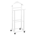 Valet de nuit blanc sur roulettes