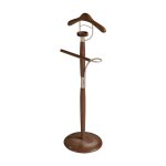 Valet de nuit en bois de hêtre noyer 110x45x32 cm Valet de nuit en bois de hêtre noyer 110x45x32 cm