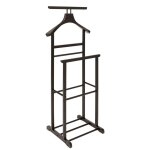 Valet de nuit double en bois noir 47x35. 5x103cm