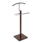 Valet de nuit moderne en imitation bois et métal marron Valet de nuit moderne en imitation bois et métal marron