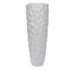 Vase 120 cm blanc multicolore en verre