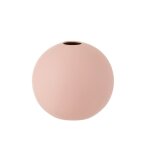 Vase boule en cramique rose pastel d24cm