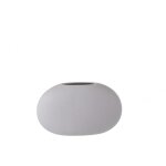 Vase boule ovale en cramique mauve 27x17x10 cm