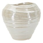 Vase en c�ramique couleur perle � 22x20 cm