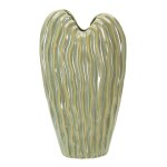 Vase en cramique vert cm 22x10x39