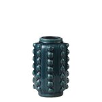 Vase dcoratif en cramique bleu h20