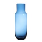 Vase dcoratif en verre bleu h42