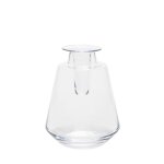 Vase décoratif en verre transparent h17 Vase décoratif en verre transparent h17