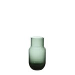 Vase d�coratif en verre vert h12