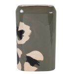 Vase en grs motif lopard beige, noir et vert kaki h27