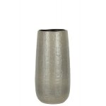 Vase  motifs en cramique gris clair 18x18x40cm