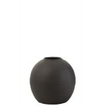 Vase rond ciment noir h28cm Vase rond ciment noir h28cm