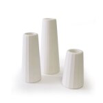 Vases soliflores b�ton blanc (trio)