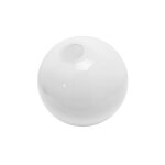 Vase  suspendre en verre blanc h12