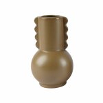 Vase en terre cuite marron, h 15 cm